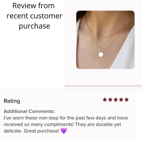 Set of two 14 Choker layering Chain Necklaces - Picture 3 of 9